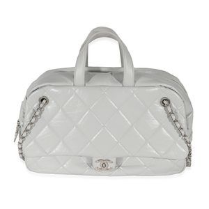 Chanel Grey Calfskin Express Bowling Bag